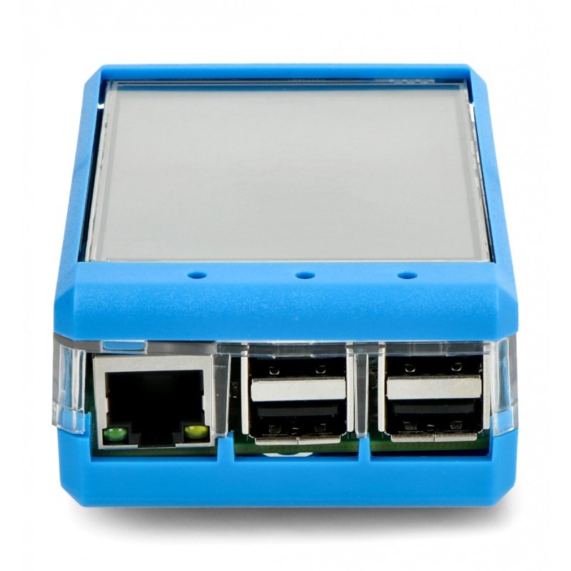 Gehäuse für RaspberryPi und 3,2-Zoll-LCD-Bildschirm - blau