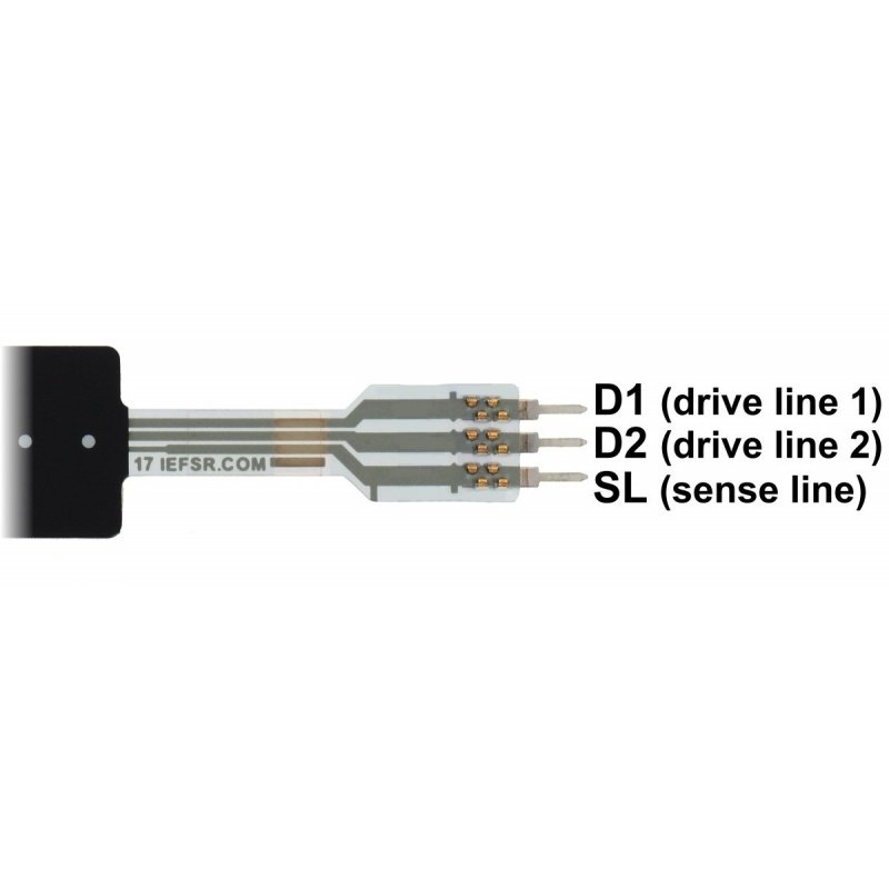 Druckkraftsensor - Linearpotentiometer 100x10mm (4,0 x 0,4``) -