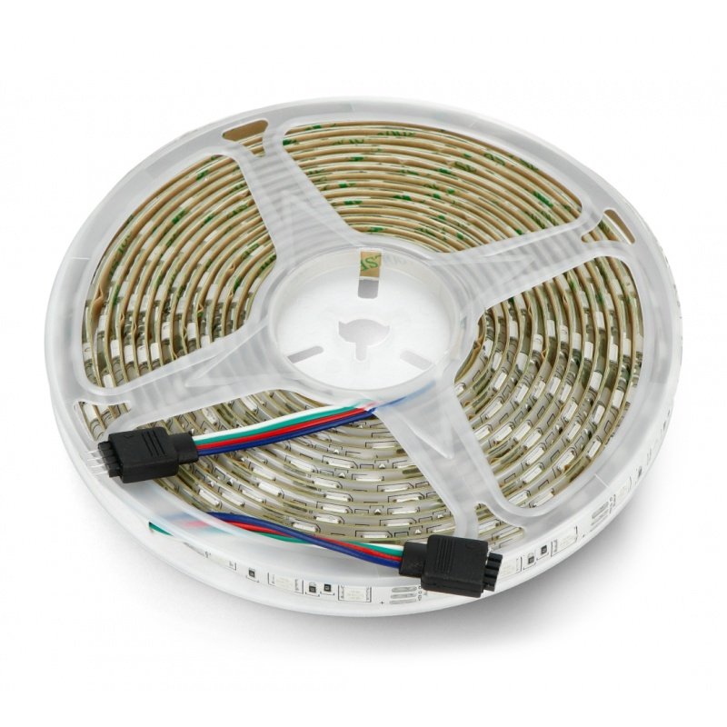 Set: LED-Streifen SMD5050 IP20 14,4 W, 60 LEDs / m, RGB - 5 m +