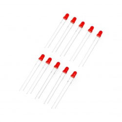 LED 3mm rot - 10St - JustPi