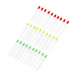 Ein Satz LEDs 3mm - 30St. - JustPi