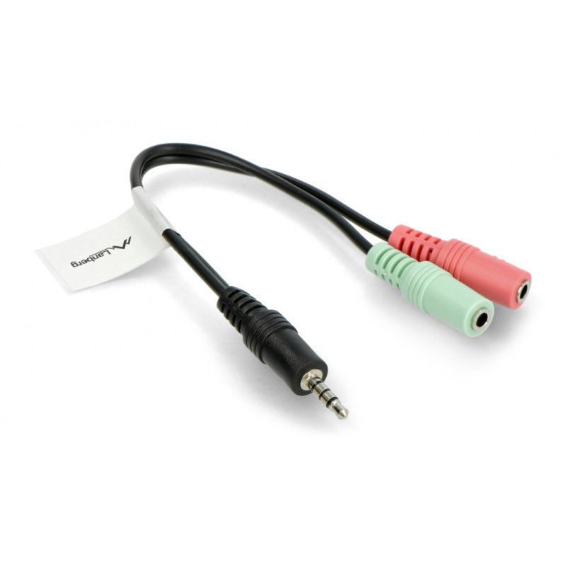 Adapter 4-poliger Klinkenstecker 3,5 mm - 2x Klinkenbuchse 3,5