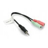 Adapter 4-poliger Klinkenstecker 3,5 mm - 2x Klinkenbuchse 3,5 - zdjęcie 1