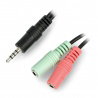 Adapter 4-poliger Klinkenstecker 3,5 mm - 2x Klinkenbuchse 3,5 - zdjęcie 1