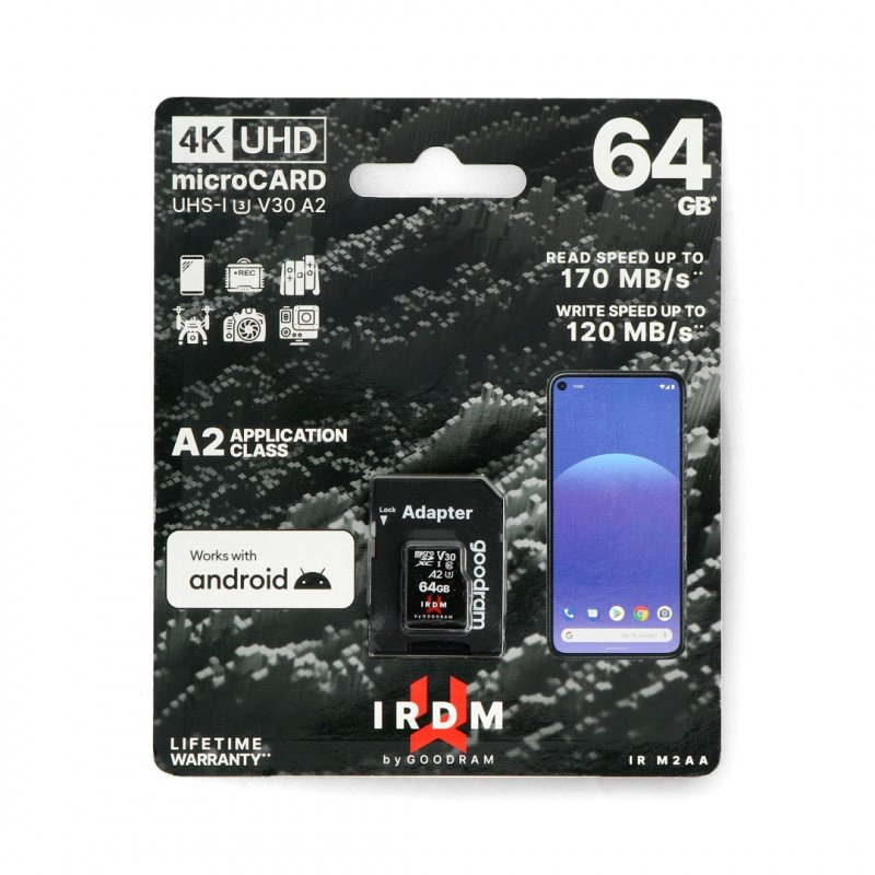 Goodram IR-M2AA microSD 64GB 170MB/s UHS-I Klasse U3