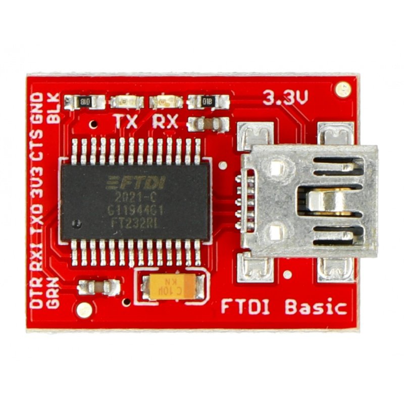 USB-UART FTDI 3,3 V miniUSB-Konverter - SparkFun DEV-09873