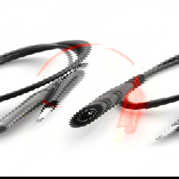 DC 2,1 / 5,5 mm Buchse mit Krokodilklemmen - 44 mm