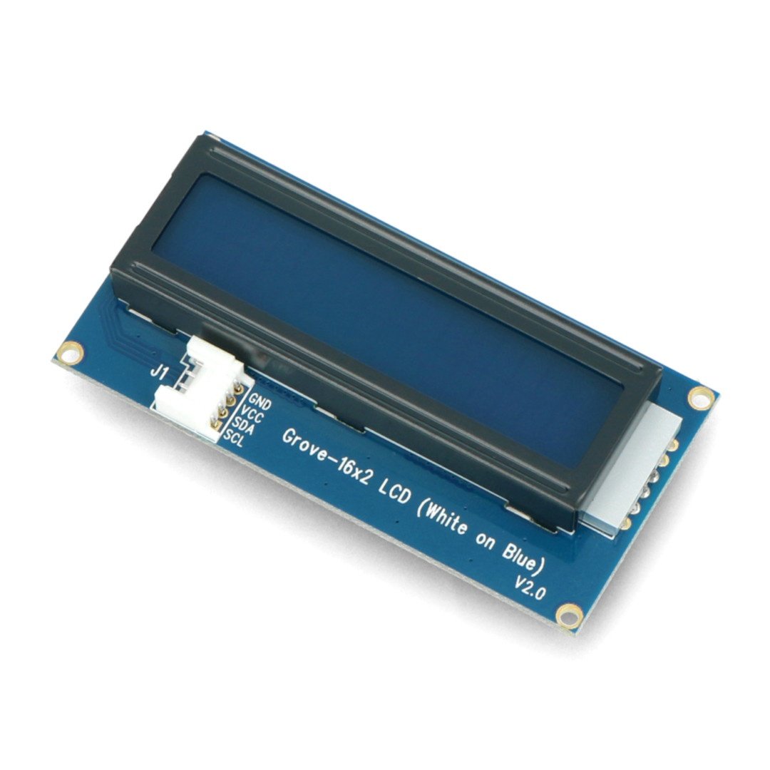 Grove - LCD 2x16 I2C Display, weiß und blau, mit
