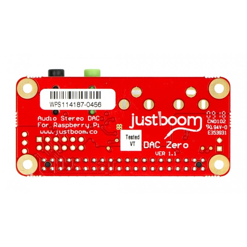 JustBoom DAC Zero - Soundkarte für Raspberry Pi Zero