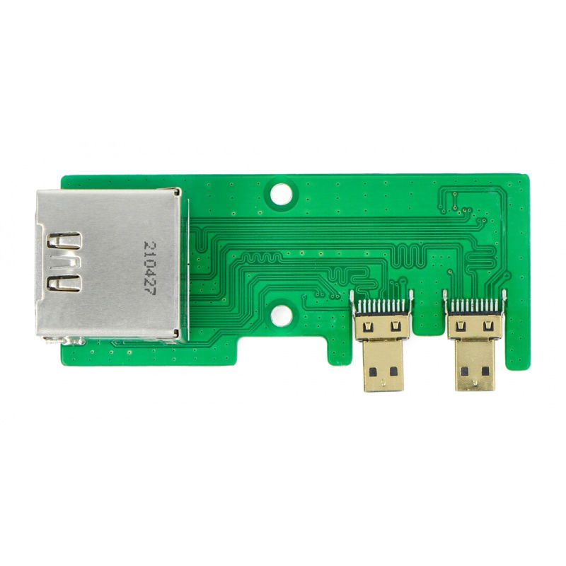 Platine mit microHDMI - HDMI Adapter - für Raspberry Pi 4B -