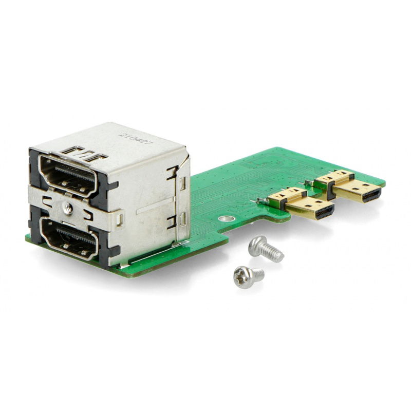 Platine mit microHDMI - HDMI Adapter - für Raspberry Pi 4B -