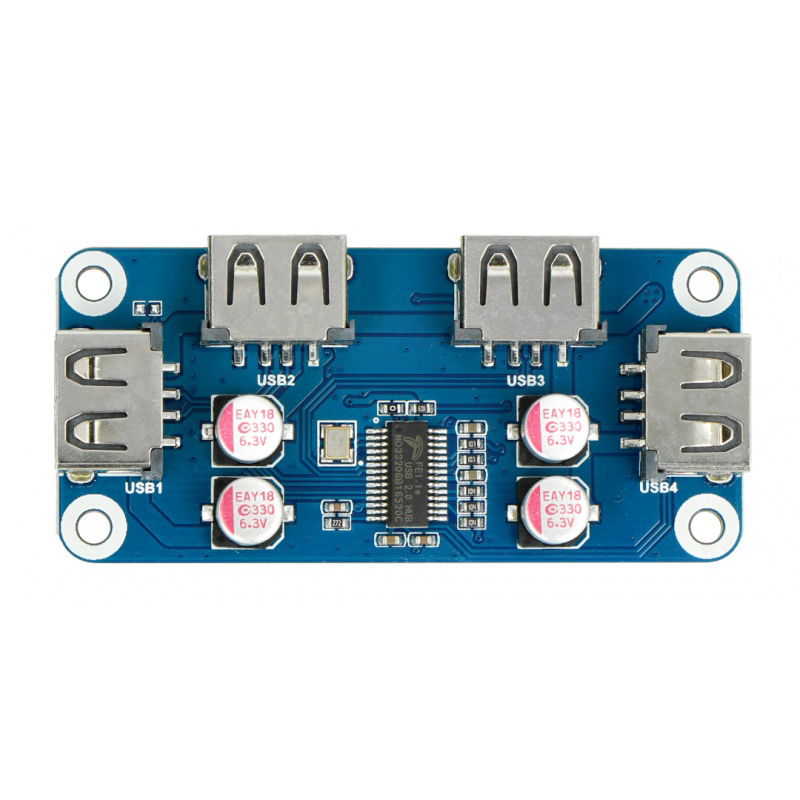 USB Hub Hat (B) - Hub mit 4 Ports - Overlay für Raspberry Pi 4B