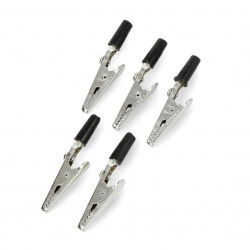 51mm Krokodilklemme ohne Isolierung, schwarz - 5St