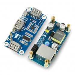 PoE Ethernet / USB HUB HAT für Raspberry Pi Zero - Waveshare 19635