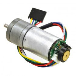 Motor mit Getriebe 25Dx48L HP 9.7: 1 6V 990RPM + Encoder CPR 48