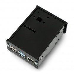Gehäuse für Raspberry Pi 4B mit Kamerahalterung - schwarz