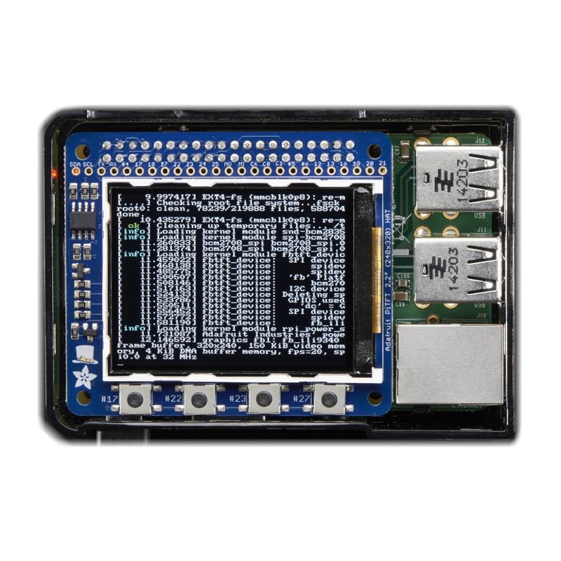 PiTFT Hat Mini Kit - Display 2,2 '' 320x240 für Raspberry Pi