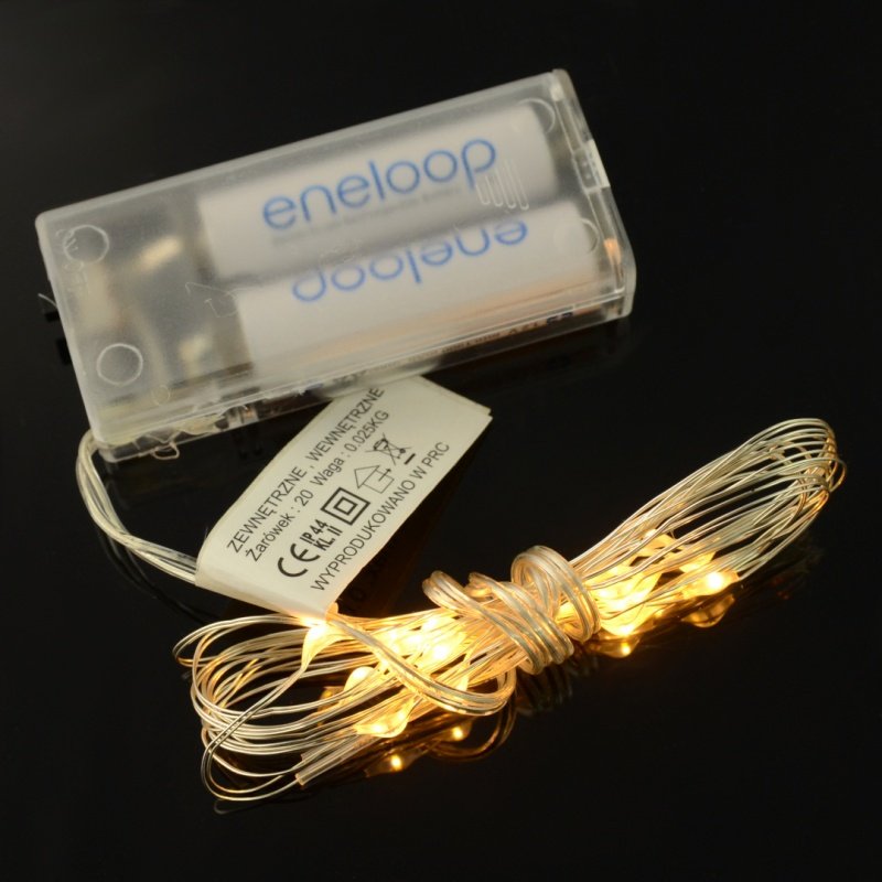 Batteriebetriebene LED-Weihnachtsbaumbeleuchtung - warmweiß -