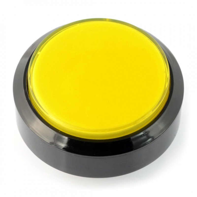 Druckknopf 6cm - gelb - flach
