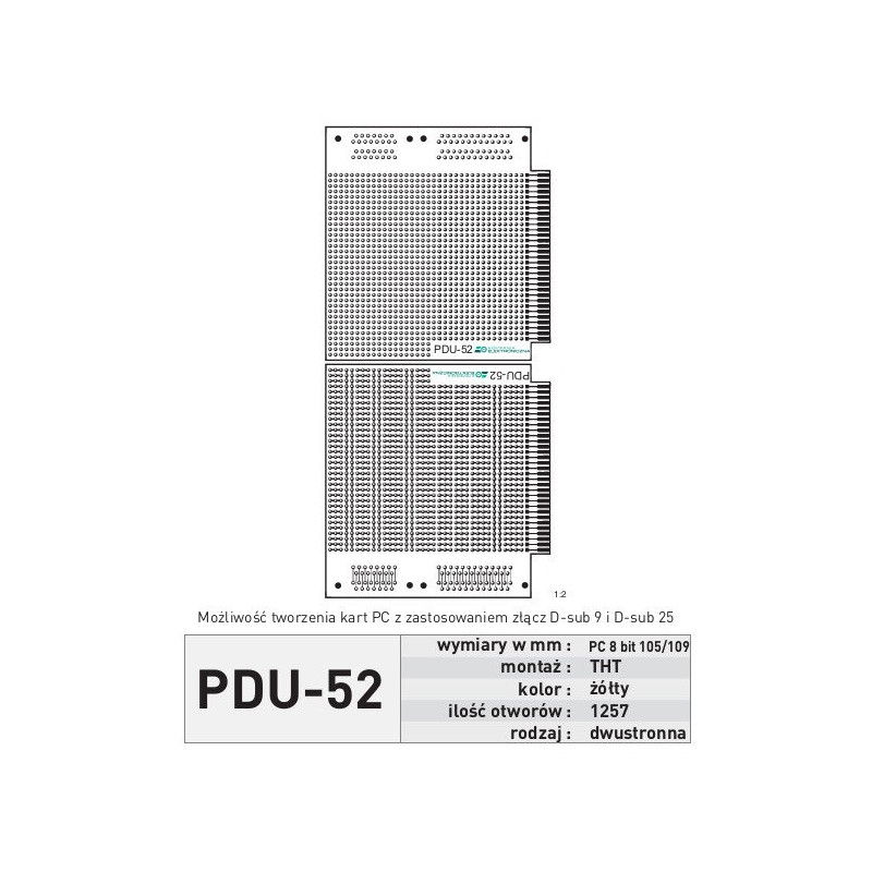 Universalplatine PDU52 - THT D-SUB