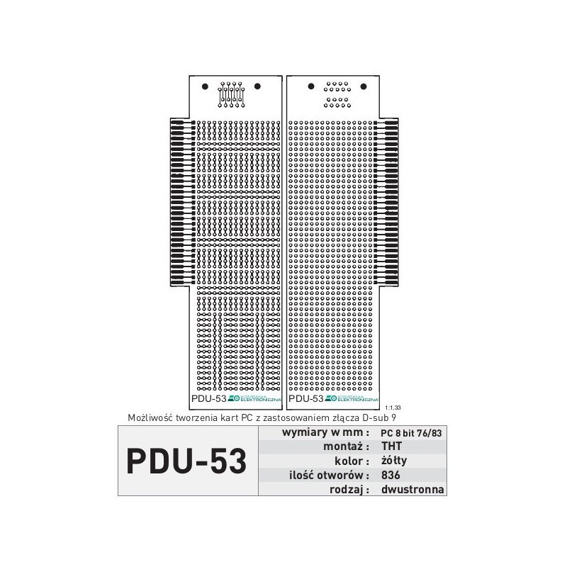Universalplatine PDU53 - THT 2xPC