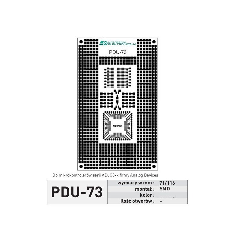 Universalplatine PDU73 - SMD ADuC8xx