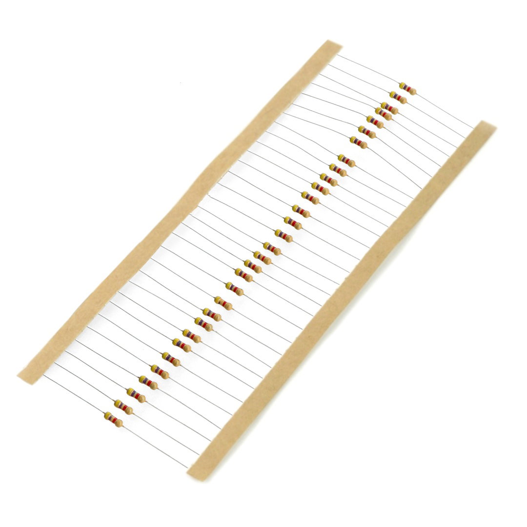 JustPi THT CF Widerstand Kohle 1/4W 1,0kΩ - 30St
