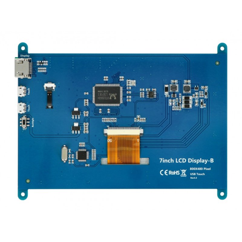 Touchscreen - kapazitives LCD TFT 7 '' 800x480px v3.3 HDMI +