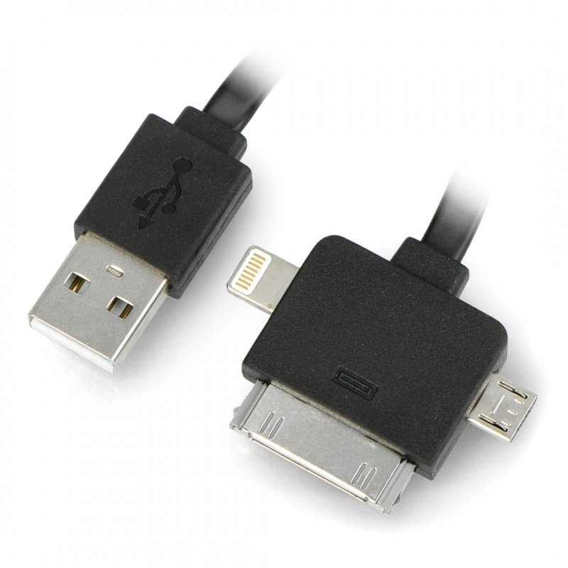 USB 3in1 Blow Splitter - microUSB / Lightning / 30pin