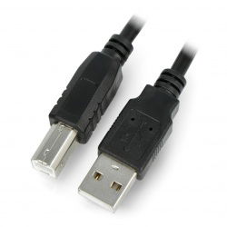 USB A - B 2.0 Lanberg Kabel - mit Ferritfilter - schwarz 1m