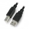 USB A - B 2.0 Lanberg Kabel - mit Ferritfilter - schwarz 1m - zdjęcie 1