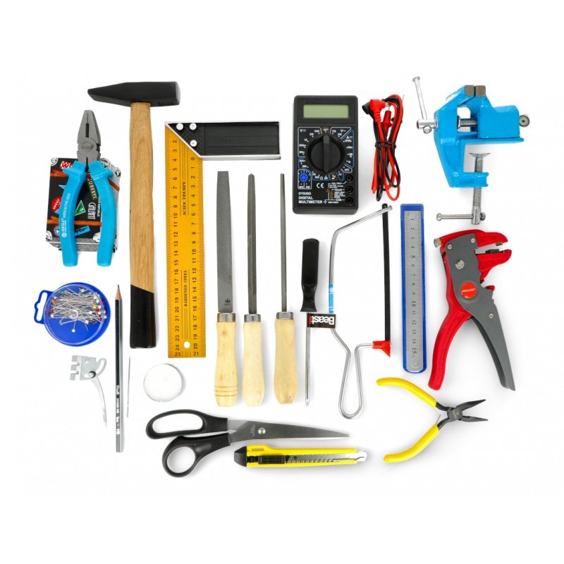 Werkzeugkasten mit Ausrüstung - eine Reihe von Werkzeugen für