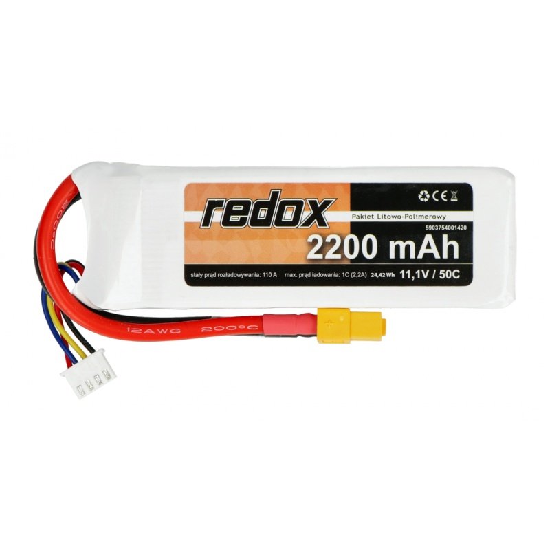 Li-Pol Redox 2200mAh 50C 3S 11,1V Paket