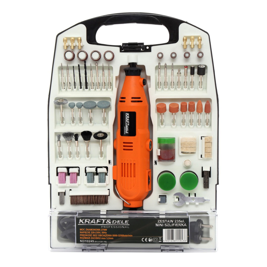 Minischleifer - Bohrmaschine Dremel 270W + Zubehör - 235