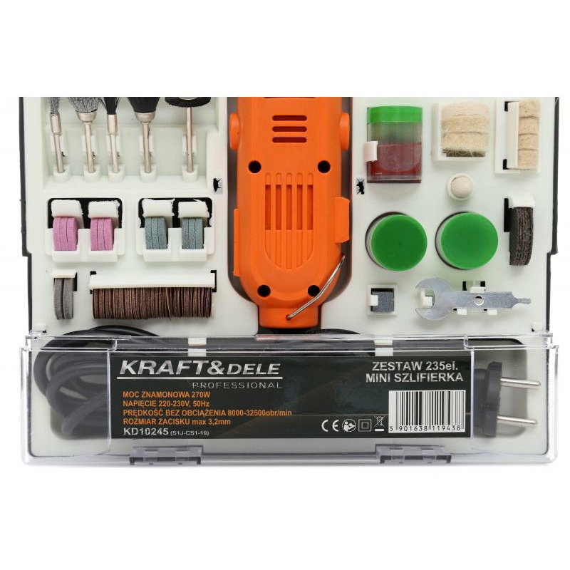 Minischleifer - Bohrmaschine Dremel 270W + Zubehör - 235