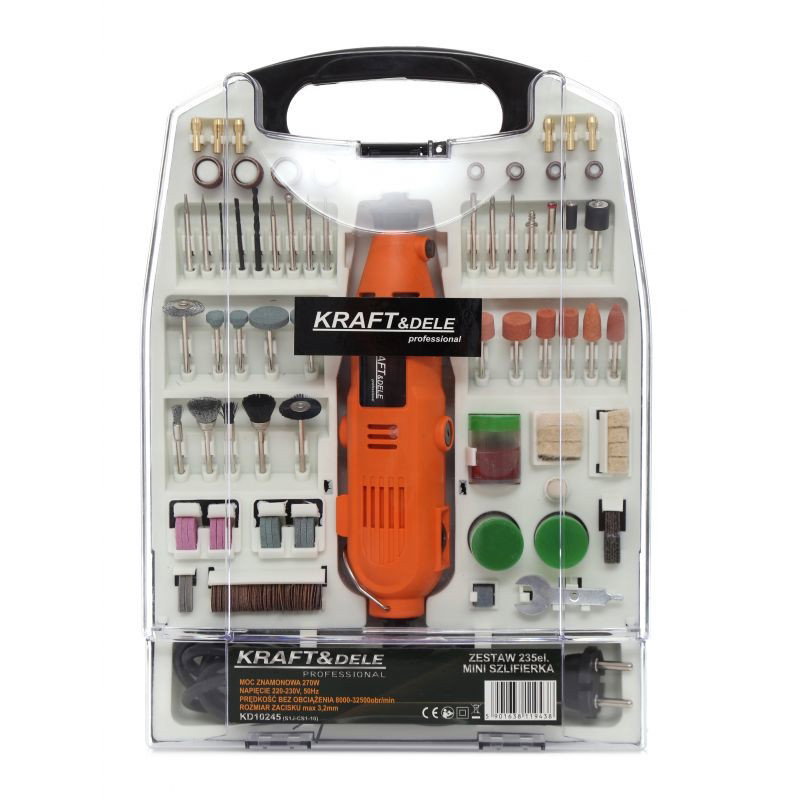 Minischleifer - Bohrmaschine Dremel 270W + Zubehör - 235
