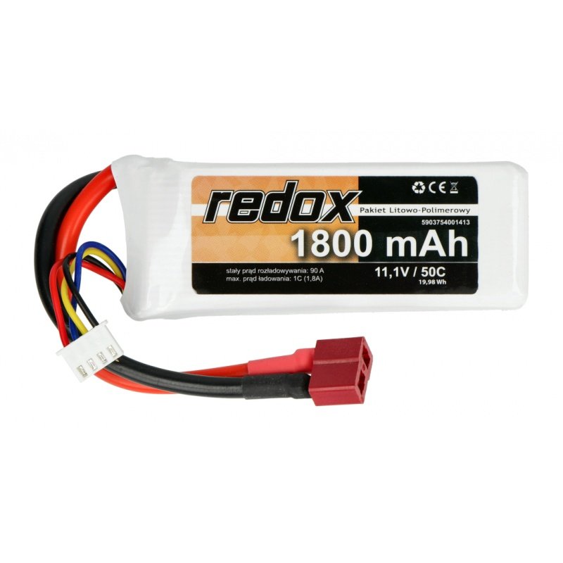 Li-Pol Redox 1800mAh 50C 3S 11,1V Paket