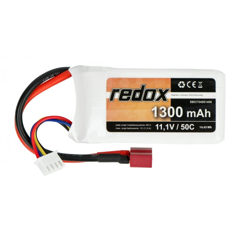 Li-Pol Redox 1300mAh 50C 3S 11,1V Paket
