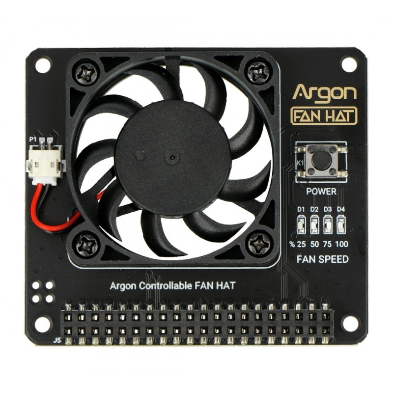 Argon Fan HAT v1.5 - Schild mit Lüfter für Raspberry Pi