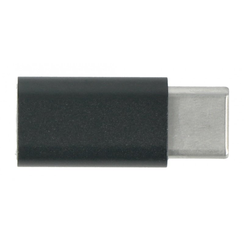Adapter microUSB-Buchse - USB-Typ-C-Stecker - schwarz