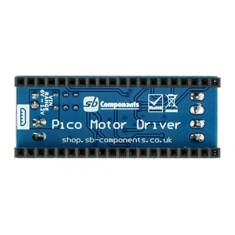 Pico Motor Driver HAT - Treiber für 12V / 0,6A Motoren für