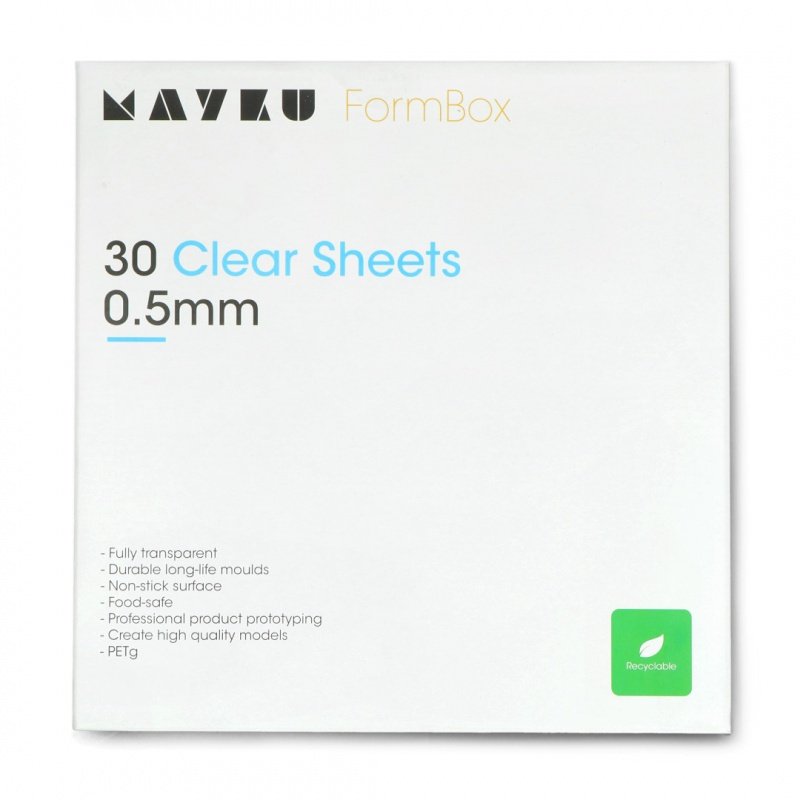 Mayku Cast Sheets - 0,5 mm transparente Folie für Formbox - 30