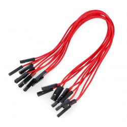 Verbindungskabel Buchse-Buchse 20cm rot - 10St