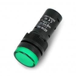 12 V AC / DC-Anzeige - 19 mm - grün