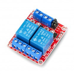 Relaismodul 2 Kanäle H/L mit Optoisolation - 10A/250VAC Kontakte - 12V Spule