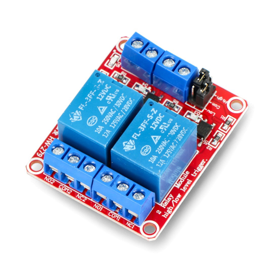 Relaismodul 2 Kanäle H / L mit Optoisolation - 10A / 250VAC