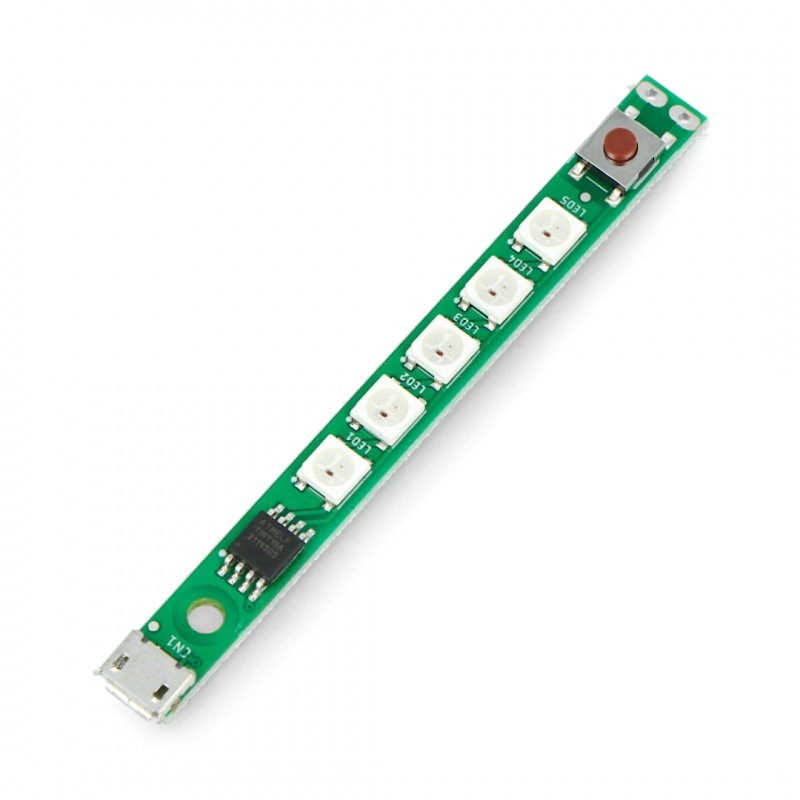 RGB-LED-Streifen 5 x 5-V-USB-Dioden mit Musterwähler - Kitronik