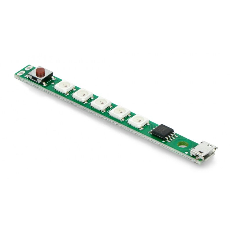 RGB-LED-Streifen 5 x 5-V-USB-Dioden mit Musterwähler - Kitronik