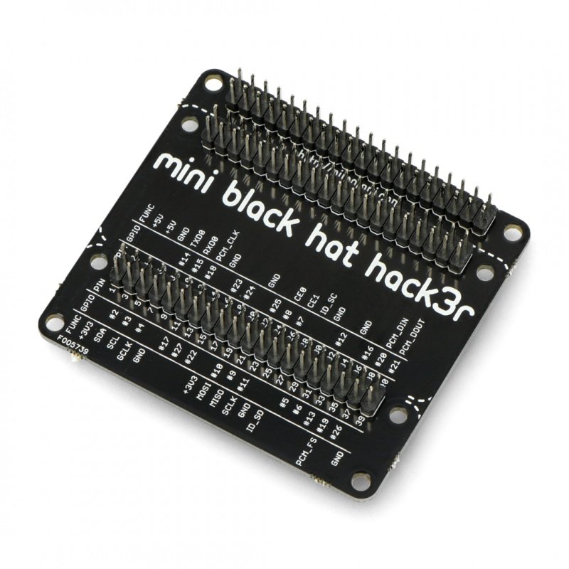 Mini Black HAT Hack3r Separator - Schild für Raspberry Pi -