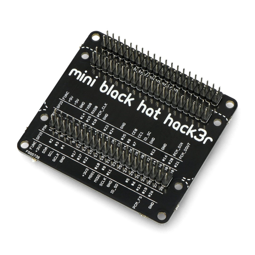 Mini Black HAT Hack3r Separator - Schild für Raspberry Pi -
